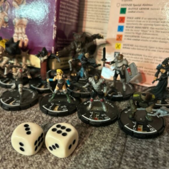 MAGE KNIGHT LOT - 13 Figures Instructions Special Abilities Card Ruler & Dice - Picture 3 of 5